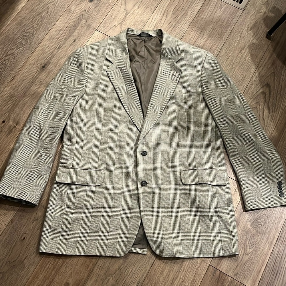 NORDSTROM houndstooth sport coat, size 46 long